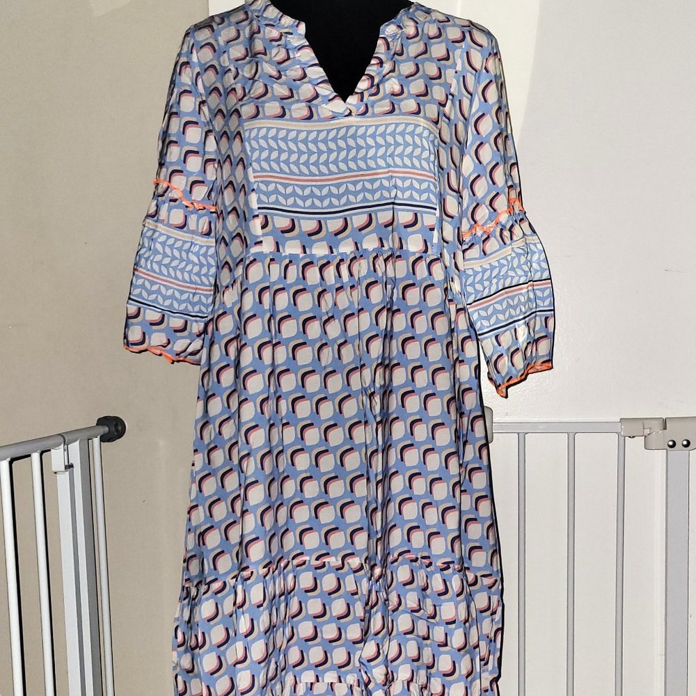 SARAH 3/4 Sleeve Boho Dress - M